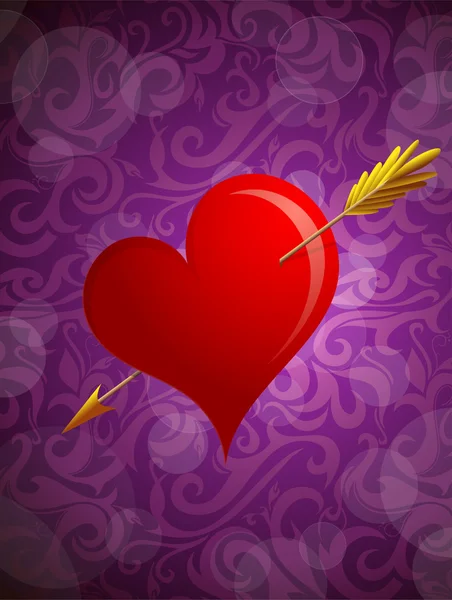 St Valentines Carte de voeux — Image vectorielle