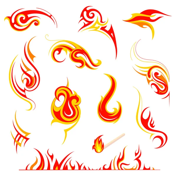 Feuer gelegt — Stockvektor