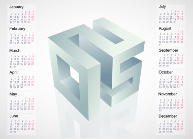 Takvim programı ile 2015 amblemi