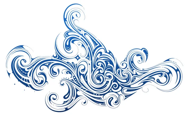 Decorative water swirls — Stock Vector