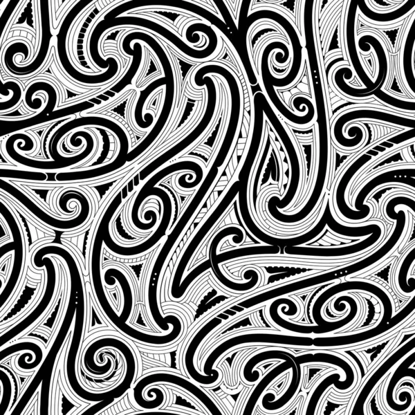 Seamless pattern Polynesian origin — стоковый вектор