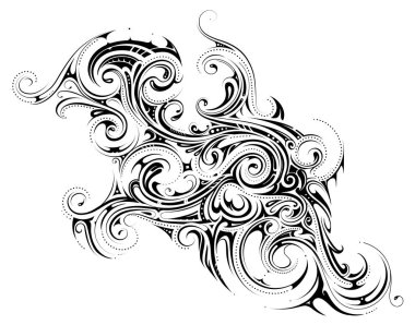 Su girdaplarıyla dekoratif soyutlama