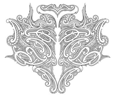 Polynesian style ornament. Good for chest tattoo