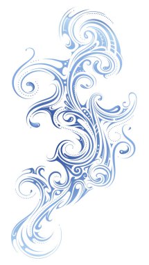 Dekoratif su soyut girdaplarla sıçrar