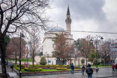 İSTANBUL, Tyrkey. 7 Ocak 2022 Sultanahmet Meydanı Panoramik Görünümü