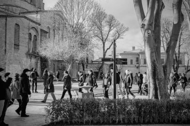 İSTANBUL, Tyrkey. 7 Ocak 2022 'de. Topkapı Sarayı 'nın ana girişi.