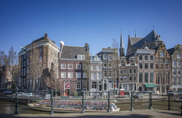 Amsterdam Netherlands Mart 2022 Chanel Den Şehrin Güzel Manzarası Geleneksel — Stok fotoğraf