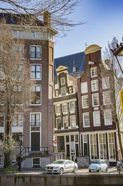 Амстердам Нидерланды Марта 2022 Красивый Вид Город Шанеля Традиционная Архитектура — стоковое фото