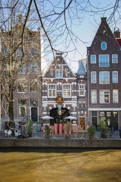 Amsterdam Netherlands Mart 2022 Chanel Den Şehrin Güzel Manzarası Geleneksel — Stok fotoğraf