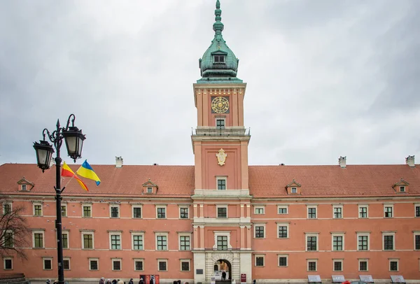 Варшава Поланд Марта 2022 Королевский Замок Площади — стоковое фото