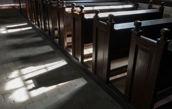 Church benches in Garnwerd — Stock Photo, Image