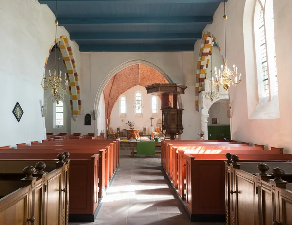 Interior da igreja de Leermens . — Fotografia de Stock