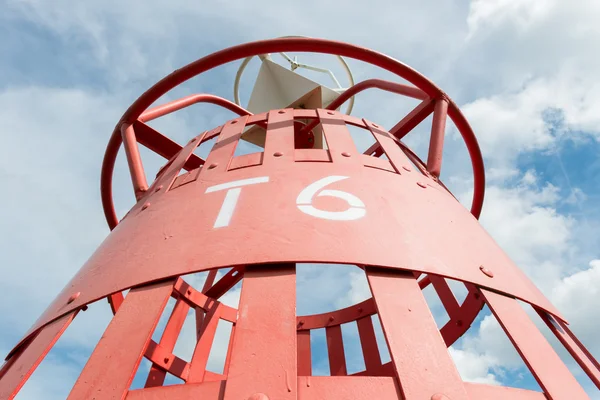 Red buoy T6 — Stock Photo, Image