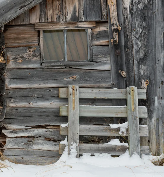 Ventana de la cabina en Noruega — Foto de Stock