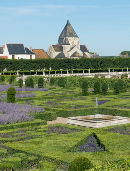 Chateau Villandry și sat — Fotografie, imagine de stoc