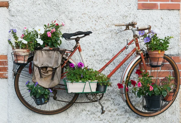 Bici con flores —  Fotos de Stock