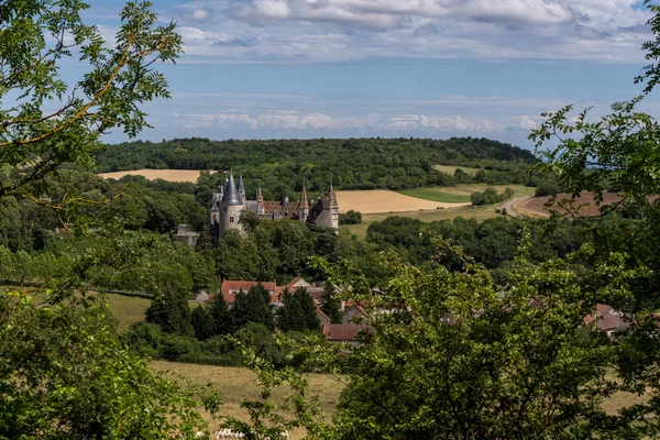 Castle Rochepot Village Rochpot Hills Nature France — ストック写真