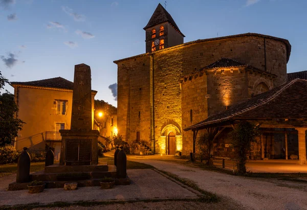 Сен Жан Коул Франція Червня 2022 Року Церква Вночі Пам — стокове фото