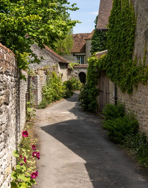 Allée Fleurie Grimpante Yevre Chatel Des Beaux Villages France — Photo