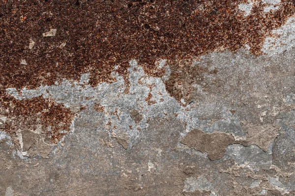 Texture Fer Brun Feuille Rouillée Avec Des Restes Peinture Métal — Photo