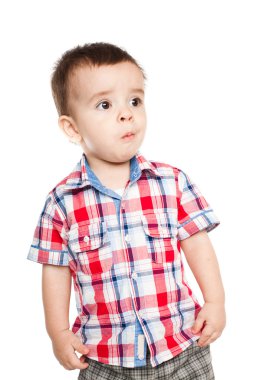 Mutlu küçük çocuğun portresi