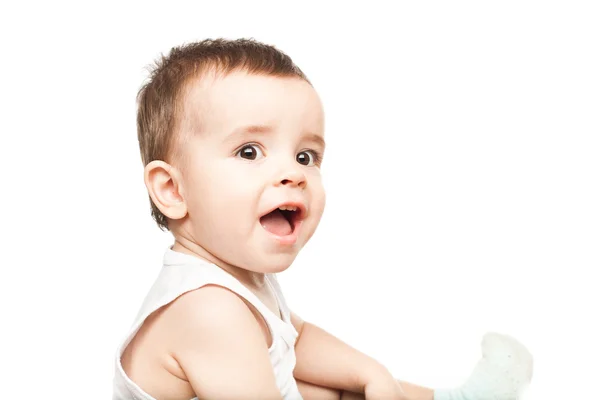 Lovely happy baby boy — Stock Photo, Image