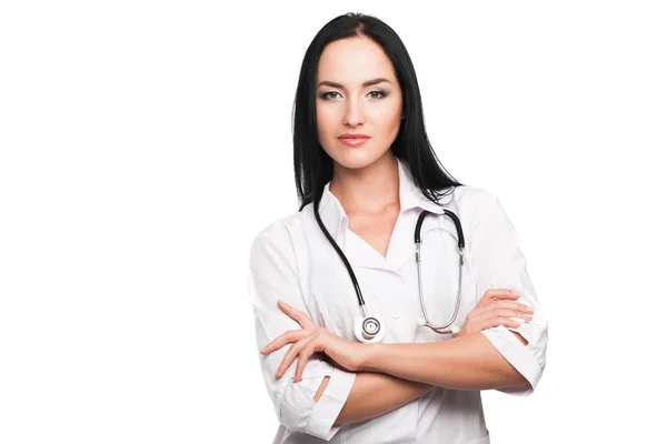 Medical doctor woman with stethoscope — Stock Photo, Image