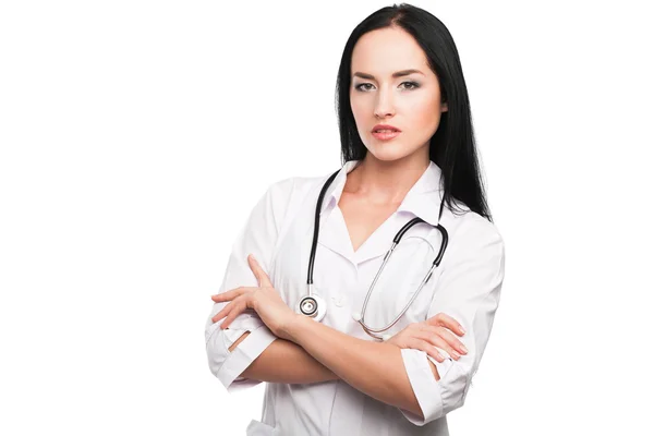 Medical doctor woman with stethoscope — Stock Photo, Image