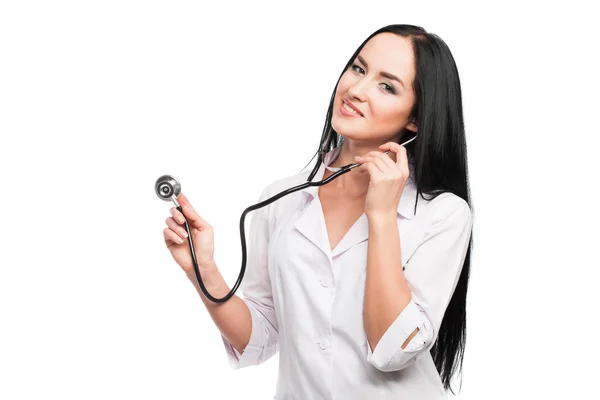Medical doctor woman with stethoscope — Stock Photo, Image