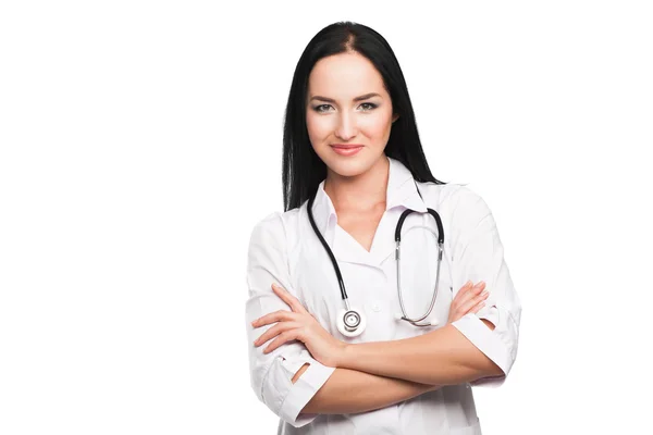 Medical doctor woman with stethoscope — Stock Photo, Image