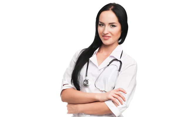 Medical doctor woman with stethoscope — Stock Photo, Image