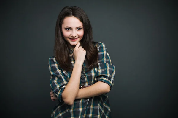 Linda menina sorridente — Fotografia de Stock