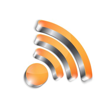 beyaz zemin üzerine sarı wifi simgesi