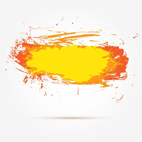 Grunge 橙色旗帜。矢量插画 — 图库矢量图片