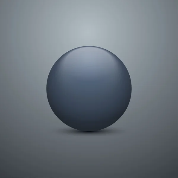 3D sphere on dark background — Stock Vector