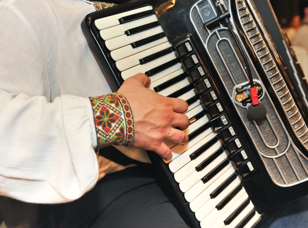 A man playing the accordion — Stock Photo, Image