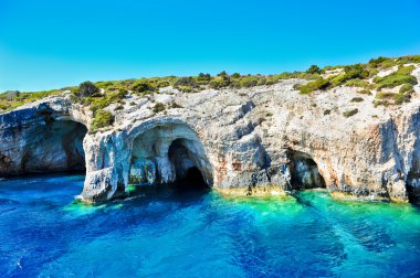 zakynthos Adası mavi mağara, zakynthos Adası (Yunanistan berrak suları ile Yunanistan bizimkisi mağaralar)