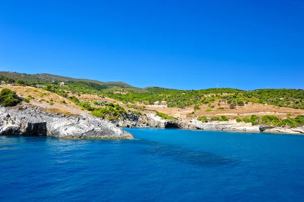 Kust van greece.view van de kust van de zee — Stockfoto