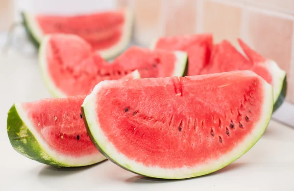 Watermelon slices on a white background — Stock Photo, Image