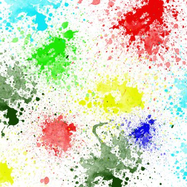 Beyaz background.abstract renkli splash suluboya resim el boya beyaz arka plan üzerinde renkli mürekkep su sıçramalarına