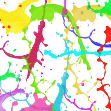 Beyaz background.abstract renkli splash suluboya resim el boya beyaz arka plan üzerinde renkli mürekkep su sıçramalarına