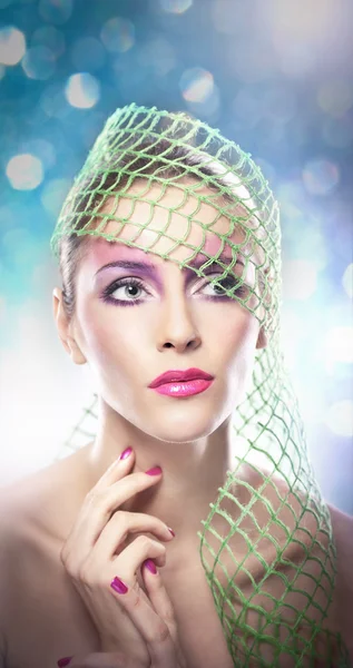 Professionelles Make-up - schönes weibliches Kunstporträt — Stockfoto
