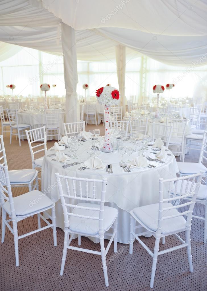 White Party Table Settings Wedding Tables Setting In White Color