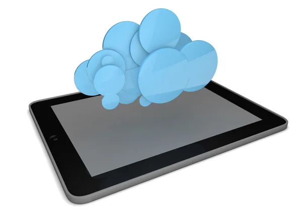 Nuvens tablet — Fotografia de Stock