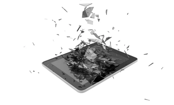 Broken tablet — Stock Photo, Image