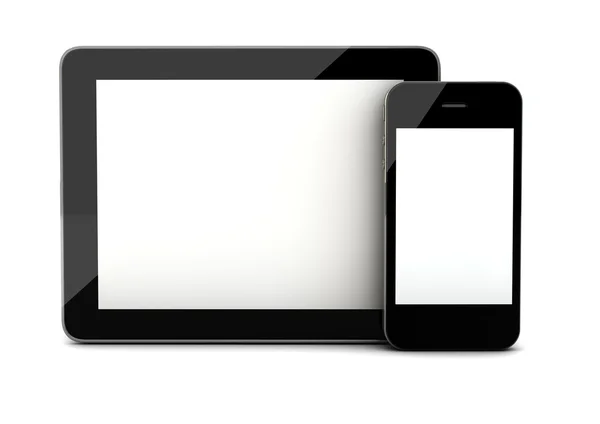 Tablett och smartphone — Stockfoto