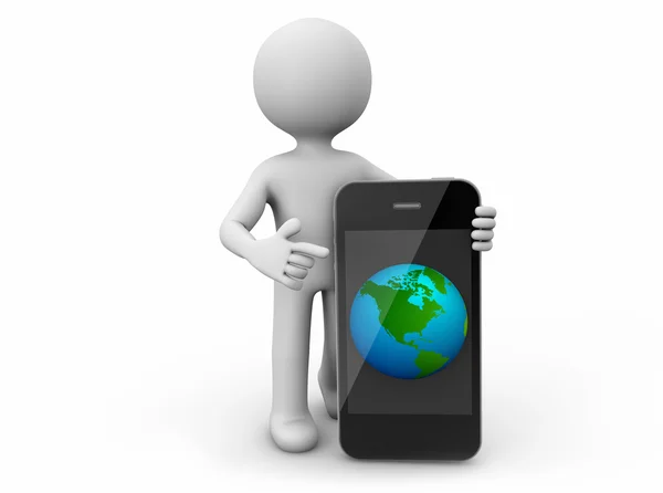 Global smartphone — Stock Photo, Image