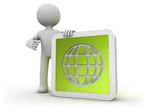 Globe icon — Stock Photo, Image