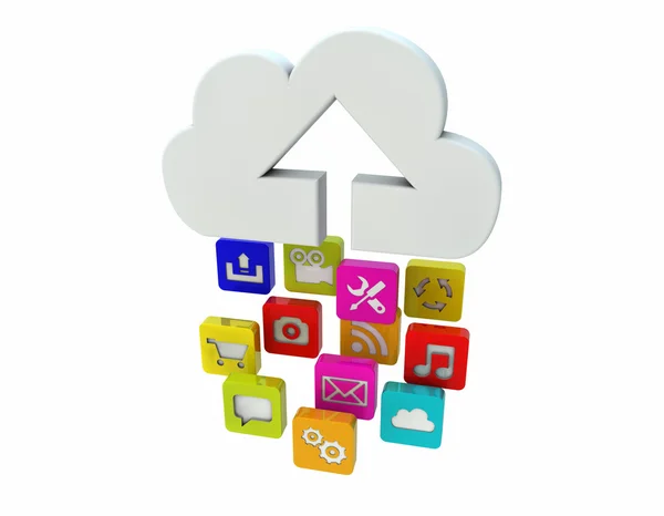 Caricare sul cloud — Foto Stock