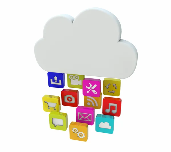 Aplicativos de nuvem — Fotografia de Stock